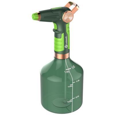 China Watering.Clean.Sterilization OEM ODM Spray Gardening Tool ABS Spout Adjustable Electric 1.2L Watering Can for sale