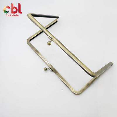 China Wholesale Box Purse Frame Hardware Accessories Metal Wallet Frame Clutch Frame Kiss Buckle Metal Purse Frame for sale