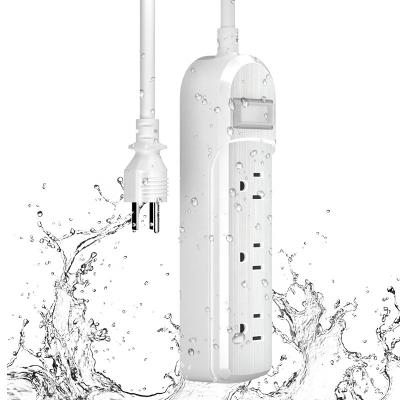 China 1875W Commercial Overload Protection Outdoor Waterproof Power Strip For Camping Kitchen Bathroom White for sale