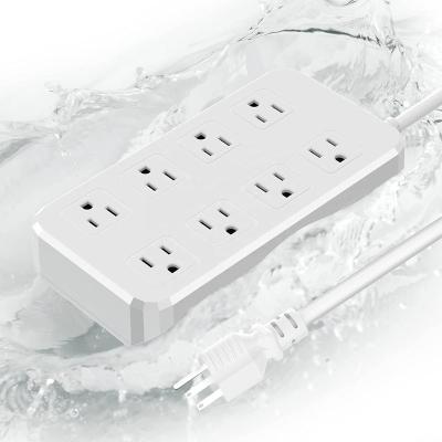 China Hospital 8AC USA Plug In Wide Power Strip Waterproof Universal Outlet Outlets For Camping Garden Kitchen Bathroom for sale