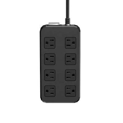 China 6ft Industrial Waterproof Extension Cord Surge Protector Power Strip with 8AC Wide Outlets for Patio Garden Kitchen Baby Room for sale