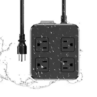 China IPX6 Commercial Waterproof Power Strip Surge Extension Cord For Patio Bedroom Kitchen Heavy Duty for sale