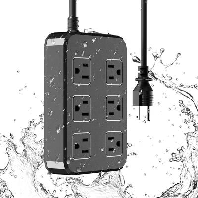 China Waterproof Commercial 6ft Extension Power Strip Surge Protection Shockproof For Smartphone Tablet Home Office for sale