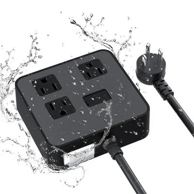 China Commercial Surge Protector Power Strip with USB and Type-C Ports US Standard Flat Plug Waterproof Power Strip for Office Bedroom for sale