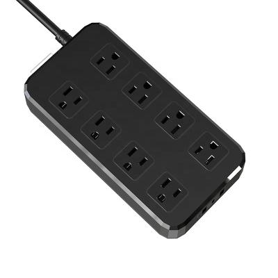 China Commercial Surge Protection With 8 Outlets 1875W Wide Waterproof Power Strip 3USB Ports For Yard Garden Kitchen Baby Room for sale