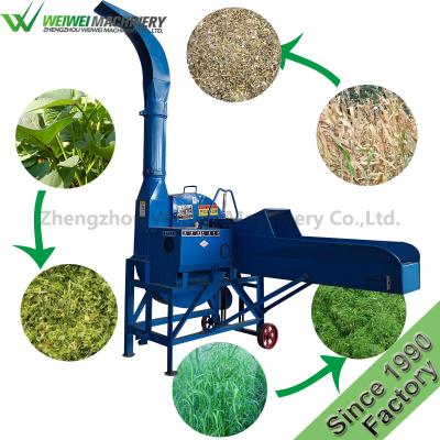 China Grass cutter for livestock Zhengzhou weiwei fodder cutting machine poultry feed food grinder and mixer for sale