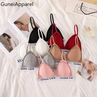 China QUICK DRY GuneiApparel Cotton Bra Set Wrap Chest Women's Beautiful Back Soft Breathable Tube Top Bra Sexy Ladies Panties Seamless bra vest for sale