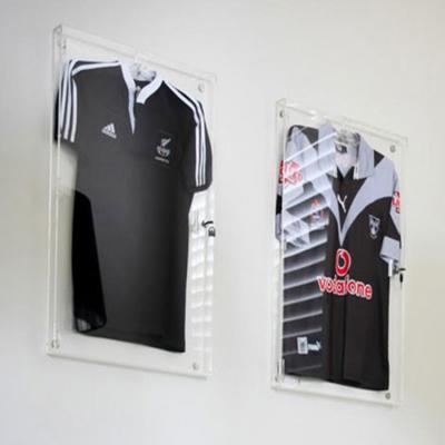 China Eco - Friendly Professional Acrylic T - Shirt Sports Wall Mounted Display Frame for sale