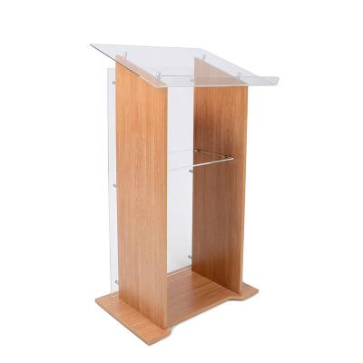 China A handmade modern executive lectern made from a beautiful combination of wood and acrylic for sale