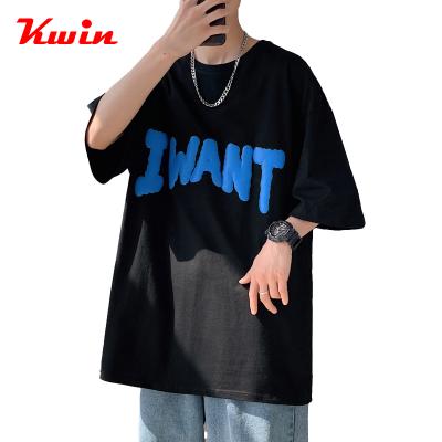 China Parride Customized Drop Shoulder Shirt Blast Printing T Shirt For Men 100% Cotton 3D Graphics Mens Tees for sale