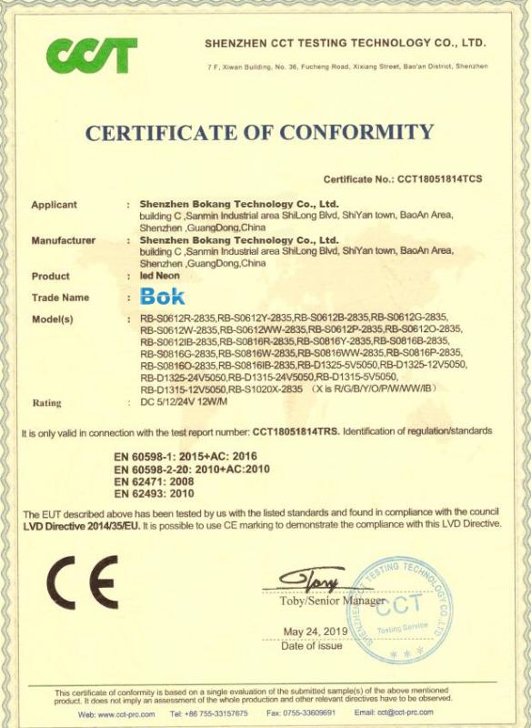 CE - Shenzhen Bokang Technology Co., Ltd.