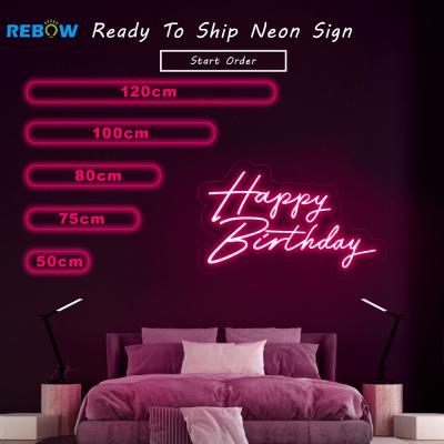 China Warehouse PVC silicone advertising ip68 12V glass letter strip acrylic tube led cable light neon sign for sale