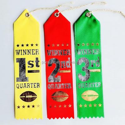 China Silk Satin Award Ribbons Custom Viable Place of 1st - 2nd -3rd Ribbons for Clubs Event Schools for sale