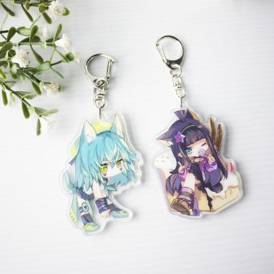 China Decoration Acrylic Key Chain Making Custom Design Acrylic Keychain Double Side Anime Logo Acrylic Keychain Clear Printed Holder For Decoration Free Sample for sale