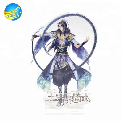 China Art& High Quality Acrylic Clear Chained Standee Customized Customized Souvenir Gift Anime Standee Cartoon Figure Display Stand Table Standee for sale