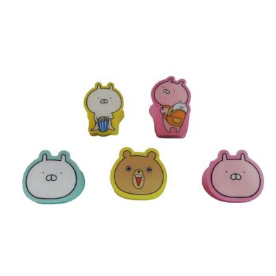 China Cute Small Cartoon Office School Home Paper Clip Student Office Stationery Note Clip Custom Wholesale Anime Cute Acrylic Plastic Clips for sale