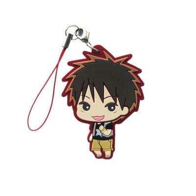 China 2022 Anime Cartoon Customs PVC Cute Key Chain Soft PVC Pendant Strap Eco-friendly Mobile Phone Charm For Decoration for sale