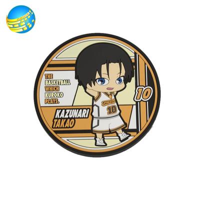 China Anime Figure PVC Cup Mat Promotional Gift Soft Silicone Customized Sustainable Coffee Tea Rubber Coasters for sale