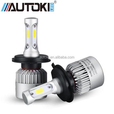 China AUTOKI 72W led headlight H4 H7 H13 H11 9005 pure white 6500K 9006 8000LM car LED bulb head lamp replacement kit COB headlights for sale