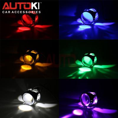 China Bi-Xenon Projector Lens Autoki LED Module LED Red Blue Green Devil Eye For Headlights Retrofit Bi-Xenon Projector Lens HID Light for sale