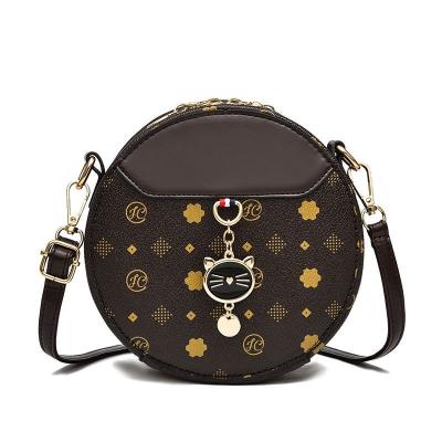 China Other Women's Bags PU Leather Luxury Round Cross - Female Small Body Women's Shoulder Bag Purses and Handbags for sale