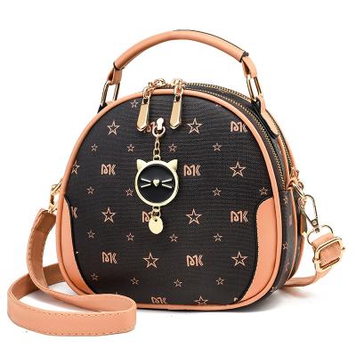 China Other Women's Bags Luxury Round PU Leather Handbags Cross - Body Women's Small Shoulder Bag Purses And Handbags Female for sale