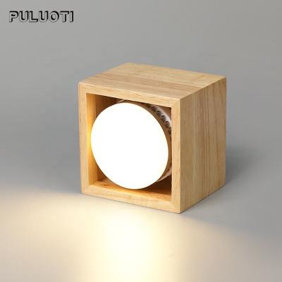 China Puluoti Recessed Mounted Tricolor Wooden Light Source LED Free Disassembly Down Light for sale