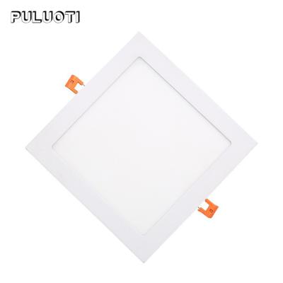 China Ultra Thin Recessed Square LED Panel Light Indoor Lighting Recessed Square Light Fixture 3w 6w 9w 12w 15w 18w 24w Led Panel Light for sale