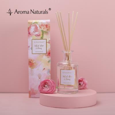 China Tubular Home Fragrance Diffuser Gift Set and Tubular Hand Drawn Flower Home Decor Aroma Natural Products Diffuser for sale