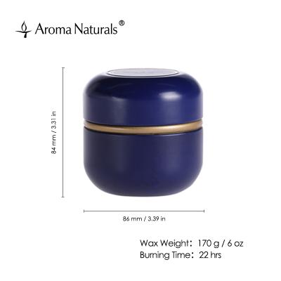 China Aroma Scented Natural Circle Tin Scented Candle Soy Wax Gift Set Scented Tin Candle for sale