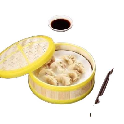 China Sustainable Hot-selling Steamer Steamer Kitchen Utensils 24cm Bamboo Dumpling Set Bamboo Basket for sale