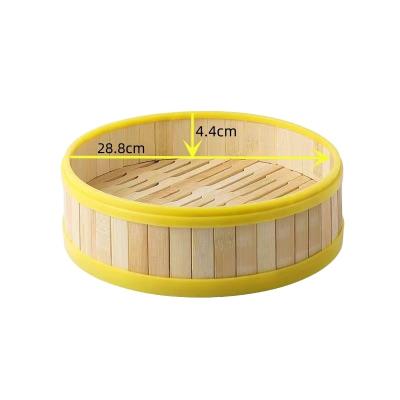 China Sustainable Hot-selling Steamer Steamer Kitchen Utensils 30cm Bamboo Dumpling Set Bamboo Basket for sale