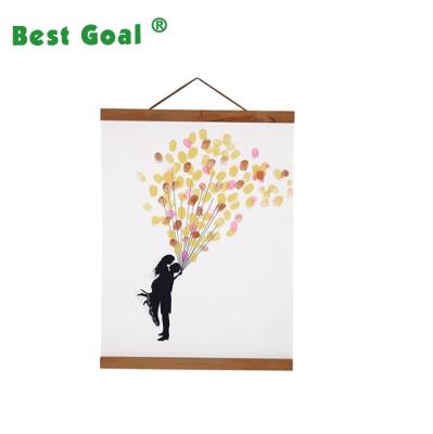 China Eco-friendly Wooden Photo Frame Picture Poster Artwork Canvas Hanger for sale