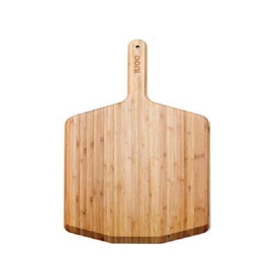 China Disposable Bamboo Skin Lightweight Smooth Wood Pizza Paddle And Serving Board for sale