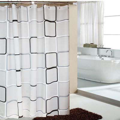 China Viable 180*180cm Eco Friendly 3d Shower Curtain Clear Peva White Plastic Shower Curtain for sale