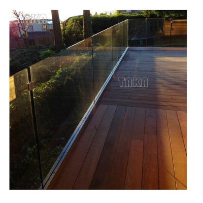 China Modern aluminum channel decking fencing base balustrade u channel maintain glass balustrades for balcony balustrade for sale