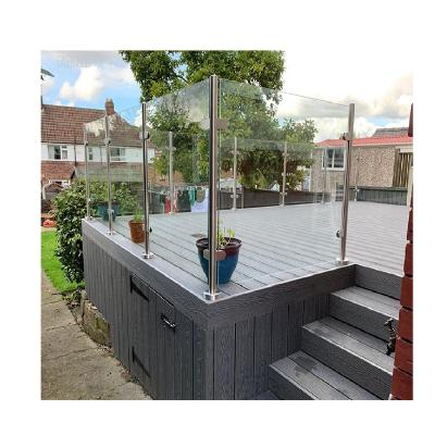 China Modern Design 304 Stainless Steel Outdoor Aluminum Post Modern Design 304 Deck Railing Baluster Glass Post for sale