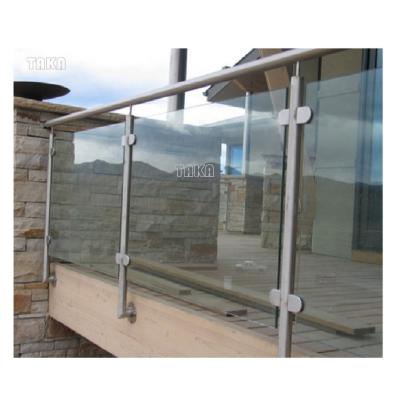 China Modern Cheap Price Factory Selling Modern Frameless Glass Fencing Aluminum Railing Fencing Stainless Steel Post Deck Glass Railing for sale