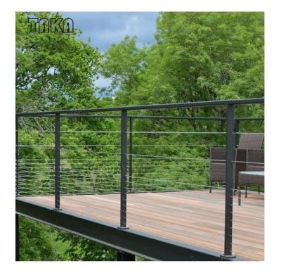 China Hot Selling TAKA Post Modern Design 316 Stainless Steel Wire Rope Balcony Railing Deck Railing Deck Railing Railing for sale