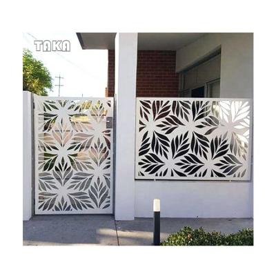 China Easily Assembled Customized Aluminum Laser Cutting Metal Panels Laser-Cut Screens For Decorative Leaf Garden Door Screen Panel for sale