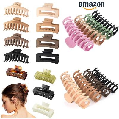 China New Fashion Amazon Flower Grab Clip Hairpin Keel Acrylic Frosted Single Hair Claw Combination Set for sale