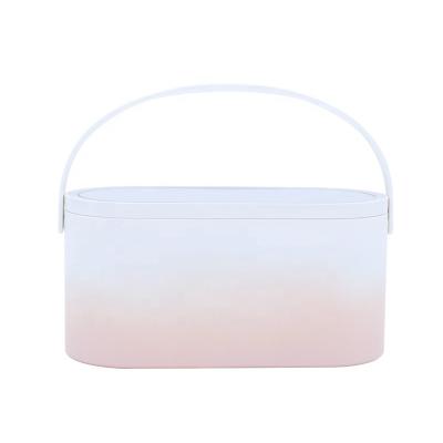 China Mini Portable Fashion Gradient Color Lighted Cosmetic Mirror Led for sale