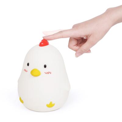 China Cute Art Deco Children's Gift Chick Wake Up Light Silicone Child Alarm Clock for sale