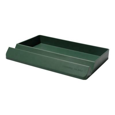 China Sustainable Modern Colorful Office Storage Boxes Custom Plastic Trash Bins for sale