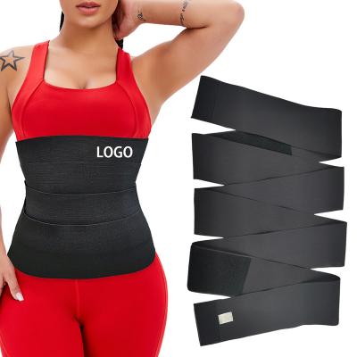 China Antibacterial Hot Sales Women Body Shaper Waist Wrap Cincher Trimmers Slimming Belts Belly Trimmer Waist Trainer for sale