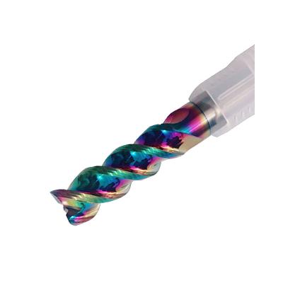 China Colored Tungsten U-Spline 3 Spline DLC Endmill Precision Safety Machining Steel Milling Cutters for sale