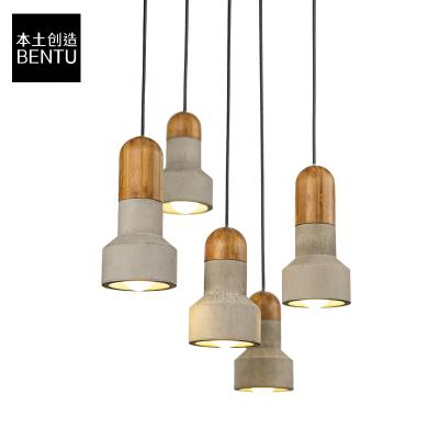 China Bentu Qie Chandeliers Contemporary Antique Minimalist Concrete Bamboo Pendant Lights Luxury Home Lighting For Dining Room Table for sale