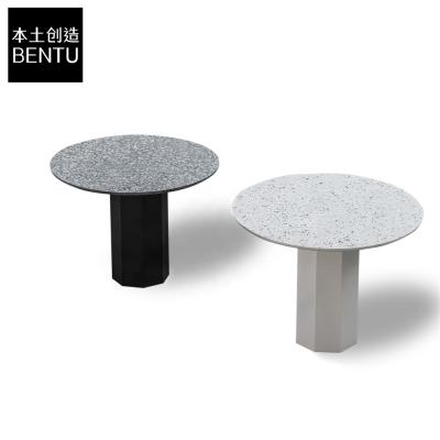 China Other BENTU GONG Modern Simple Round Table Furniture Outdoor Garden Terrazzo Table Furniture Waterproof IP65 for sale