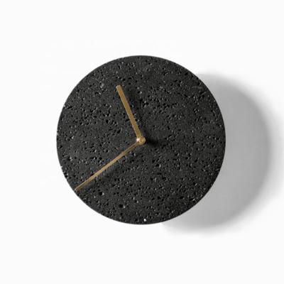 China BUZAO style modern simple design moment black rocket original lava stone hanging wall clock for Halloween party for sale