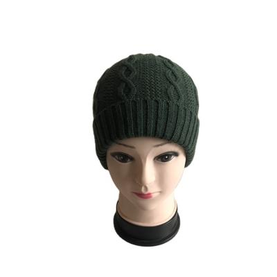 China JOINT hot sale green acrylic jacquard beanies custom design winter knit hats for sale